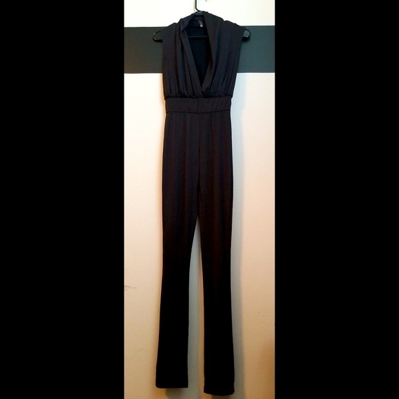 DEEP V NECK PLUNGE FITTED CATSUIT - Picture 6 of 15